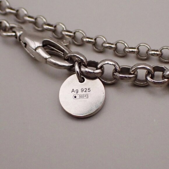 GUCCI Logo Interlocking G Chain Necklace AG925 Silver Italy 01YH654 - Picture 12 of 12